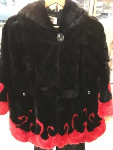 mink wrap with hood