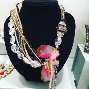 natural quartz necklace