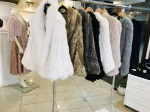 rabbit fur wrap